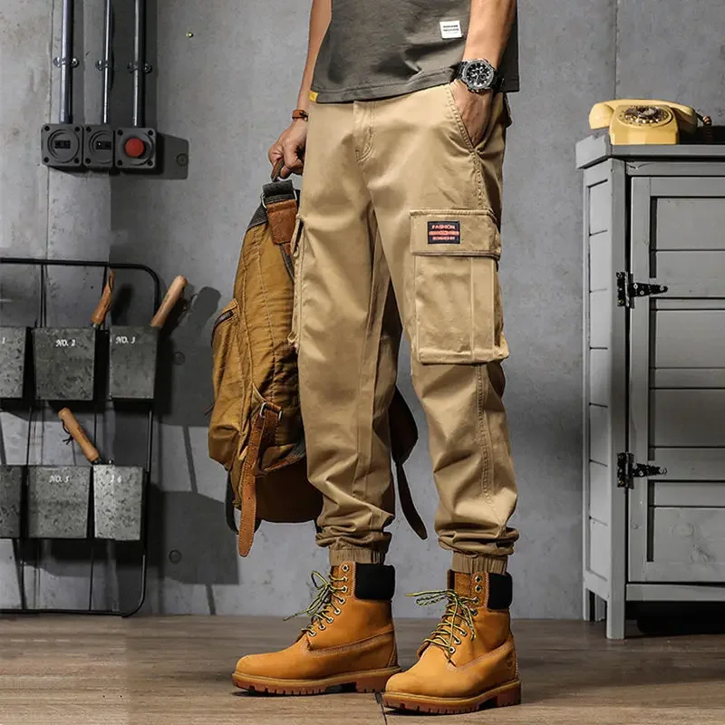 

Trousers Man Winter Sports Khaki Multi Pocket Cargo Pants for Men Stacked Fleece-lined Multipockets Joggers Casual Techwear Y2k