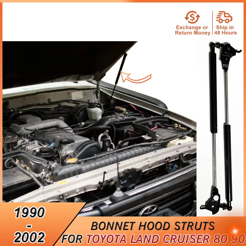 

1990-2002 Bonnet Hood Lift Support Strut Bars for Toyota Land Cruiser 80 90 97 1990 1992 1993 1994 1995 1996 2002 Accessories