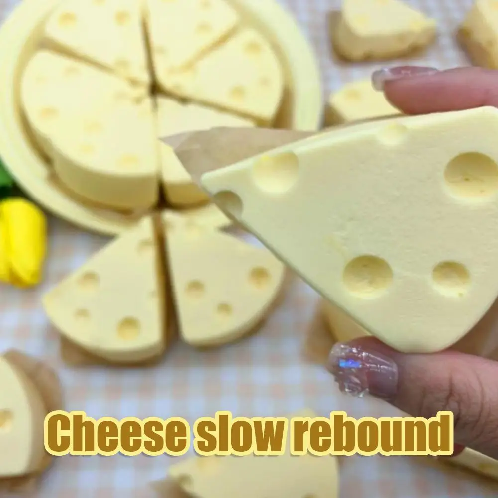 

1pcs Sticky Cheese Slow Rebound Pinch Decompression Pinch Decompression Slow Cheese Cheese Rising Toy Vent Toy U0q1