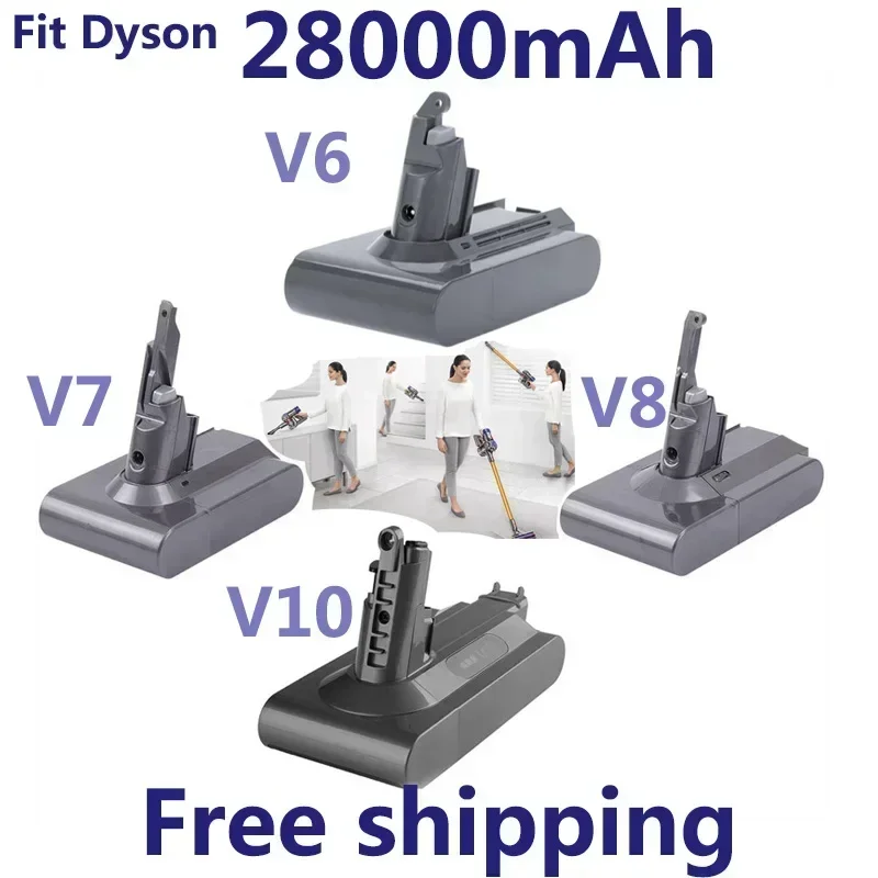 2021 Original 21.6V 28000mAh Li-ion Battery for Dyson V6/V7/V8/V10 DC62 DC74 SV09 SV07 SV03 965874-02 Vacuum Cleaner Battery L30
2021 Original 21.6V 28000mAh Li-ion Battery for Dyson V6/V7/V8/V10 DC62 DC74 SV09 SV07 SV03 965874-02 Vacuum Cleaner Battery L30