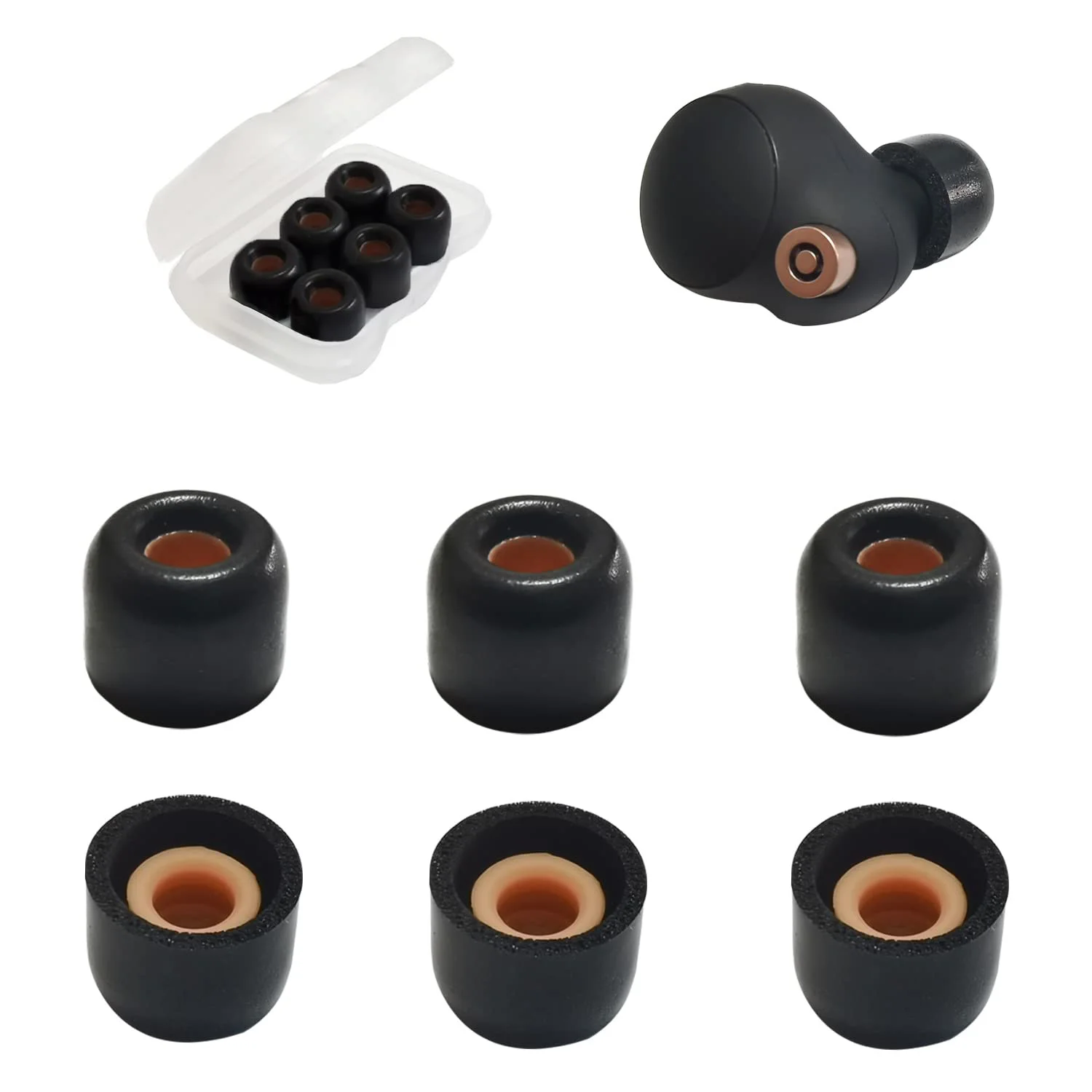 Premium Memory Foam Ear Tips For Sony WF-1000XM4 Earbuds Anti-slip Anti-fall Off Isolate Noise Earbuds
Premium Memory Foam Ear Tips For Sony WF-1000XM4 Earbuds Anti-slip Anti-fall Off Isolate Noise Earbuds