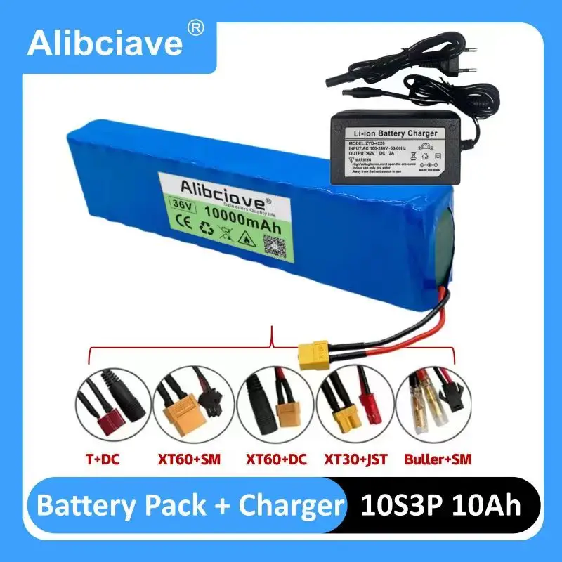 36V 10000Ah 18650 Rechargeable Lithium Battery Pack 10S3P 500W Power Modified Bicycle Scooter Electric Vehicle with BMS+ Charger
36V 10000Ah 18650 Rechargeable Lithium Battery Pack 10S3P 500W Power Modified Bicycle Scooter Electric Vehicle with BMS+ Charger
