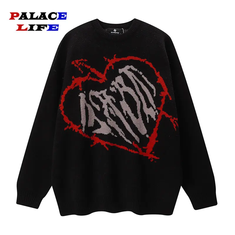 Vintage Love Knitwear Sweater Men Casual Fashion Loose Pullover Couple American High Street Hip Hop Jumpers Harajuku Ropa Hombre
Vintage Love Knitwear Sweater Men Casual Fashion Loose Pullover Couple American High Street Hip Hop Jumpers Harajuku Ropa Hombre
