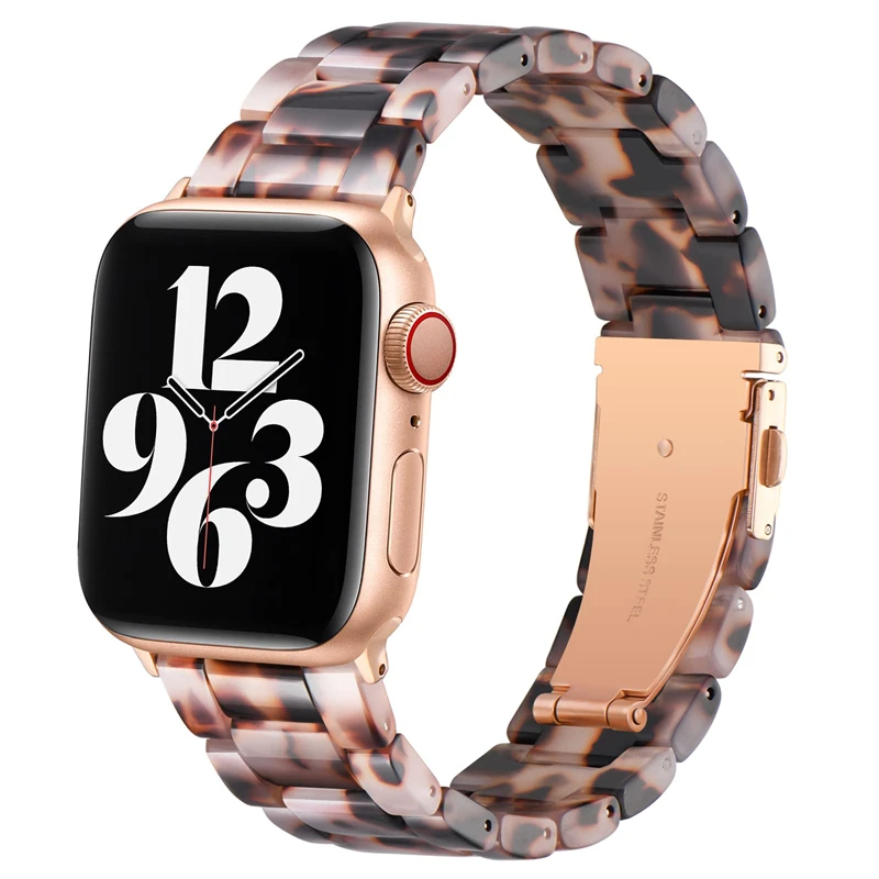 Resin strap for Apple Watch Band 44mm 40mm 45mm 41mm 42mm 38mm Luxury correa belt bracelet watchband iwatch series 7 6 se 5 4 3
Resin strap for Apple Watch Band 44mm 40mm 45mm 41mm 42mm 38mm Luxury correa belt bracelet watchband iwatch series 7 6 se 5 4 3