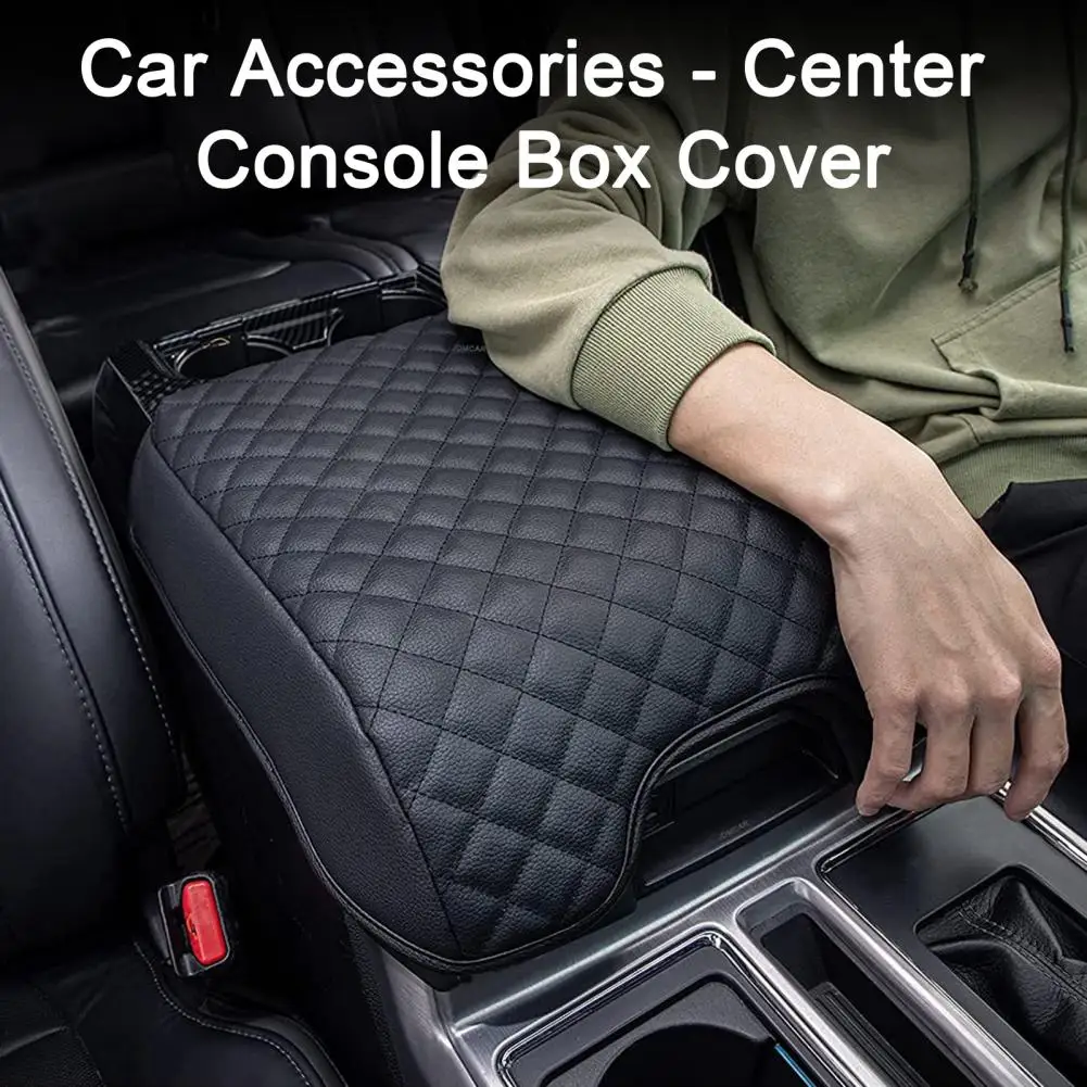 

Easy to Install Console Cover Scratch Resistant Waterproof Console Box Cover Full Protection for Ford F150 15-20 F250 350 Easy