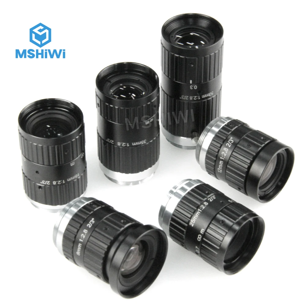 

10MP FA LENS C Mount 8/12/16/25/35/50mm F2.8 2/3" Machine Vision fixed focal length lenses Industrial camera manual Iris Lens