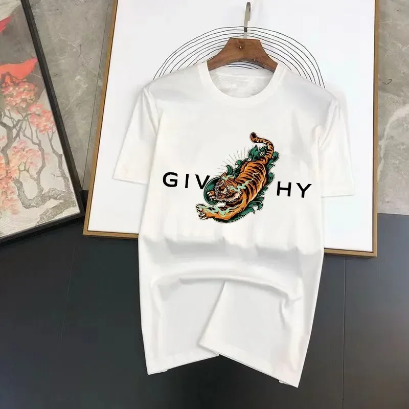 2024 100% Cotton Luxury Brand Letter Printing T-shirt Black Summer Short Sleeve Tee Men's/Women's Fashion Round Neck Top Tshirt 2024 100% Cotton Luxury Brand Letter Printing T-shirt Black Summer Short Sleeve Tee Men's/Women's Fashion Round Neck Top Tshirt