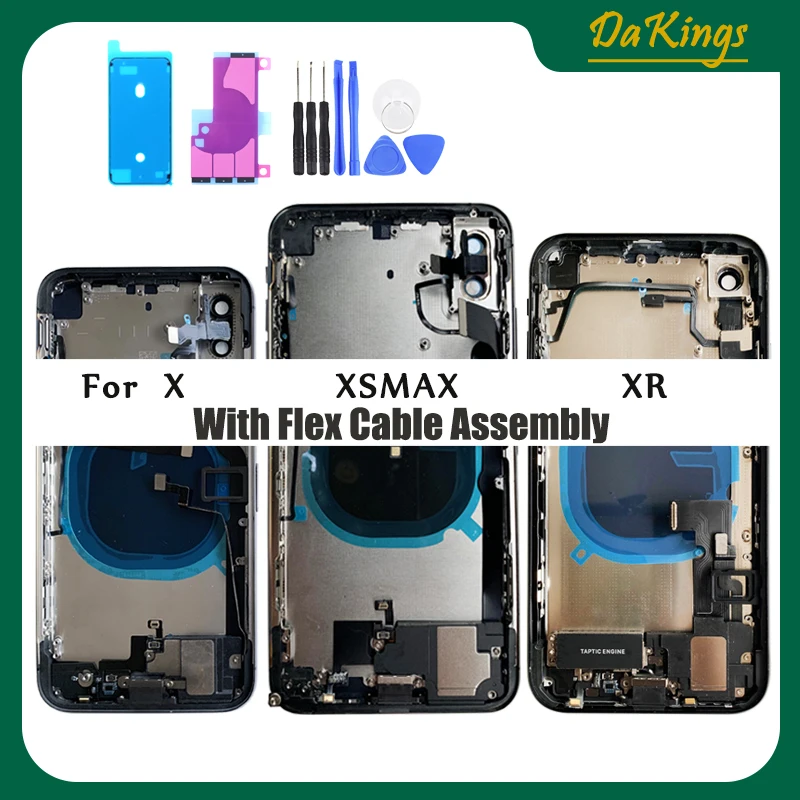 Полный задний корпус для IPhone X / XR XS MAX средняя рамка Корпус задняя крышка