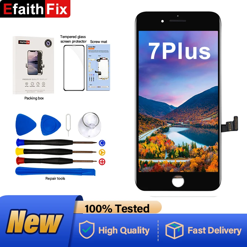 Лучший выбор Efaithfix, ЖК-дисплей для iPhone 7P, экран дисплея с 3D сенсорным дигитайзером в сборе, без битых пикселей, замена, ремонт телефона
Лучший выбор Efaithfix, ЖК-дисплей для iPhone 7P, экран дисплея с 3D сенсорным дигитайзером в сборе, без битых пикселей, замена, ремонт телефона