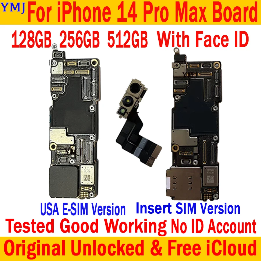 With/No Face ID For iPhone 14 Pro Max Motherboard Original Unlock 128G 256 Mainboard Support IOS Update Logic Board No IDAccount
With/No Face ID For iPhone 14 Pro Max Motherboard Original Unlock 128G 256 Mainboard Support IOS Update Logic Board No IDAccount
