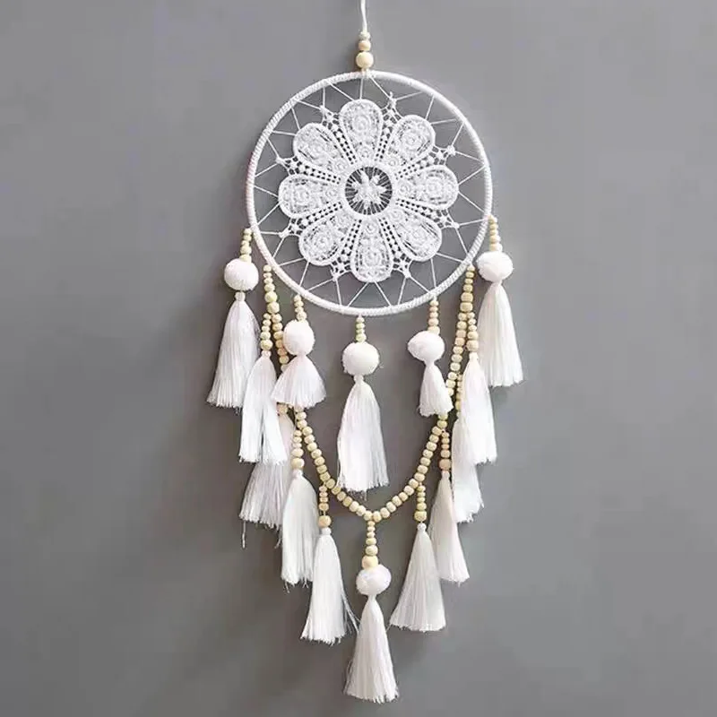 Beaded Indian Dreamcatcher - Handmade Woven Wall Pendant 7 S46a00d4505e94639a84abd21f3bcc00cU