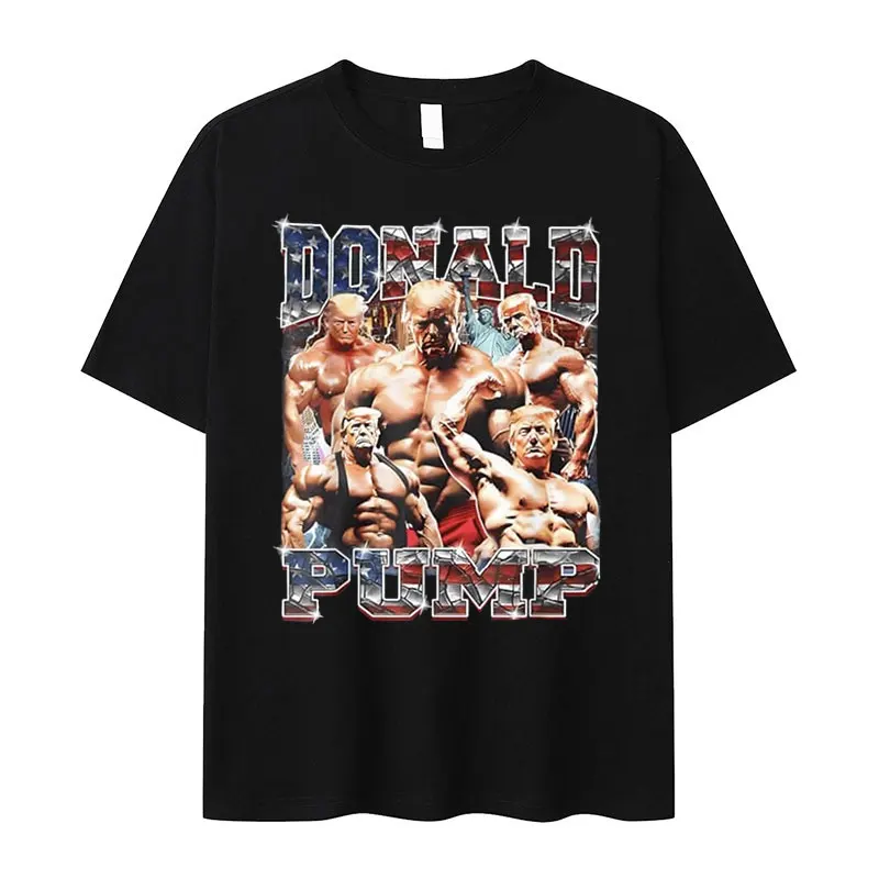 Футболка мужская с коротким рукавом и графическим принтом Дональда насоса Трампа, 2024
Футболка мужская с коротким рукавом и графическим принтом Дональда насоса Трампа, 2024