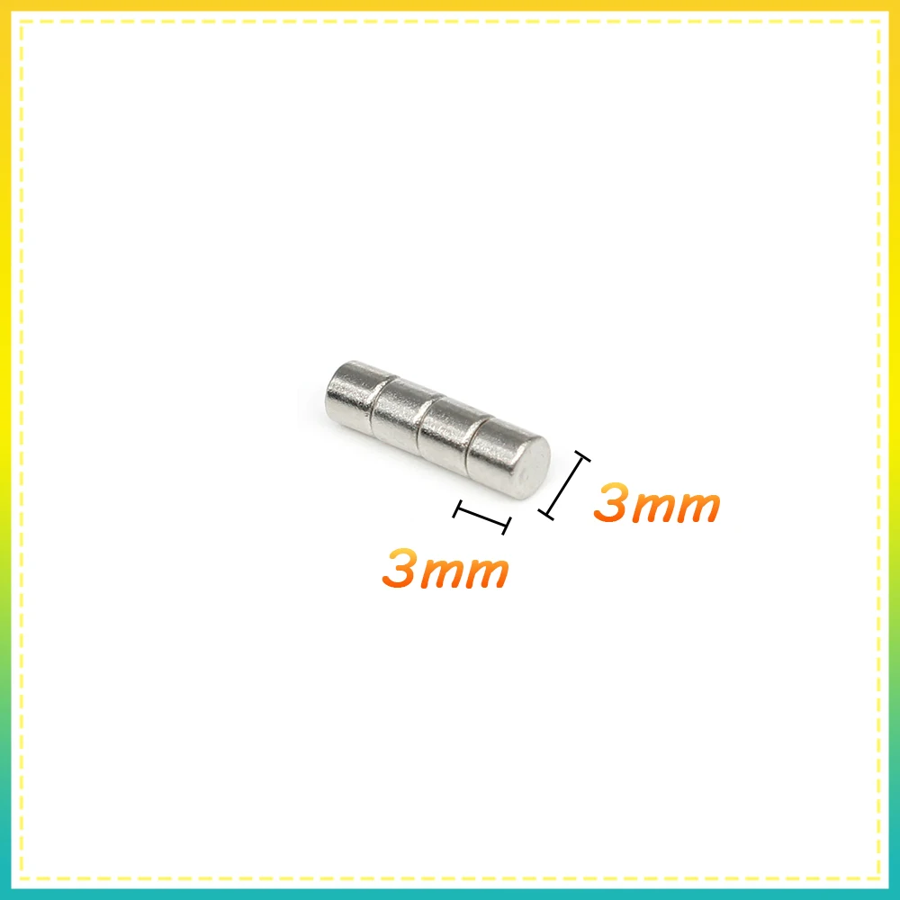 

50-5000Pcs 3*3mm Spuer Strong Neodymium Magnet NdFeB Powerful Magnetic Small Round Rare Earth N35 Magnets Search Magnets 3x3mm