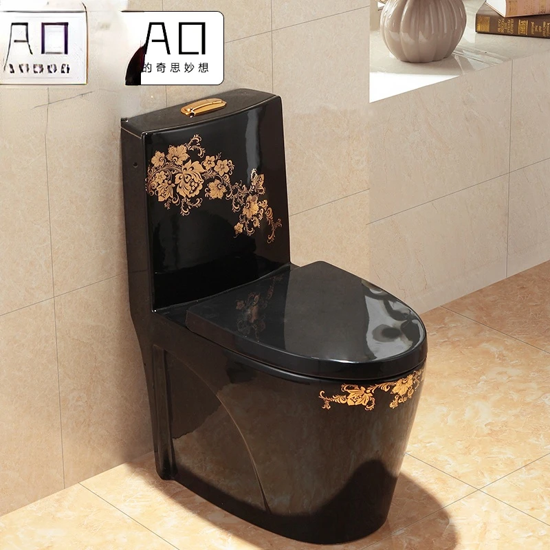 Color retro super swirl toilet European gold toilet ceramic water saving and odor proof black toiletBiological Toilet
Color retro super swirl toilet European gold toilet ceramic water saving and odor proof black toiletBiological Toilet