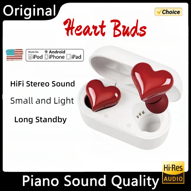 High Quality Bluetooth 5.3 Wireless Headphones Heart Shaped Earphones Woman Headset In Ear Earbuds Girl Gift
High Quality Bluetooth 5.3 Wireless Headphones Heart Shaped Earphones Woman Headset In Ear Earbuds Girl Gift
