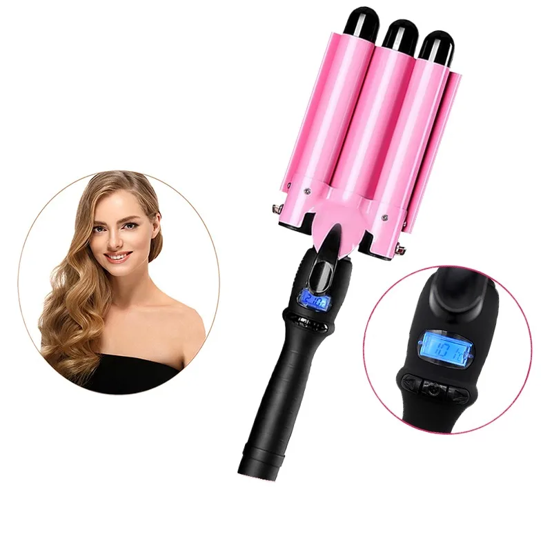 Professional Electronic Ceramic Triple Barrel Hair Curler Egg Roll Hair Styling Tools Hair Styler Wand Curler With Lcd Display
Professional Electronic Ceramic Triple Barrel Hair Curler Egg Roll Hair Styling Tools Hair Styler Wand Curler With Lcd Display
