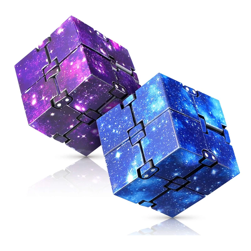

Сине-фиолетовый Галактический куб бесконечности Игрушка антистресс облегчение беспокойства дети и взрослые антистресс игрушки аутизм