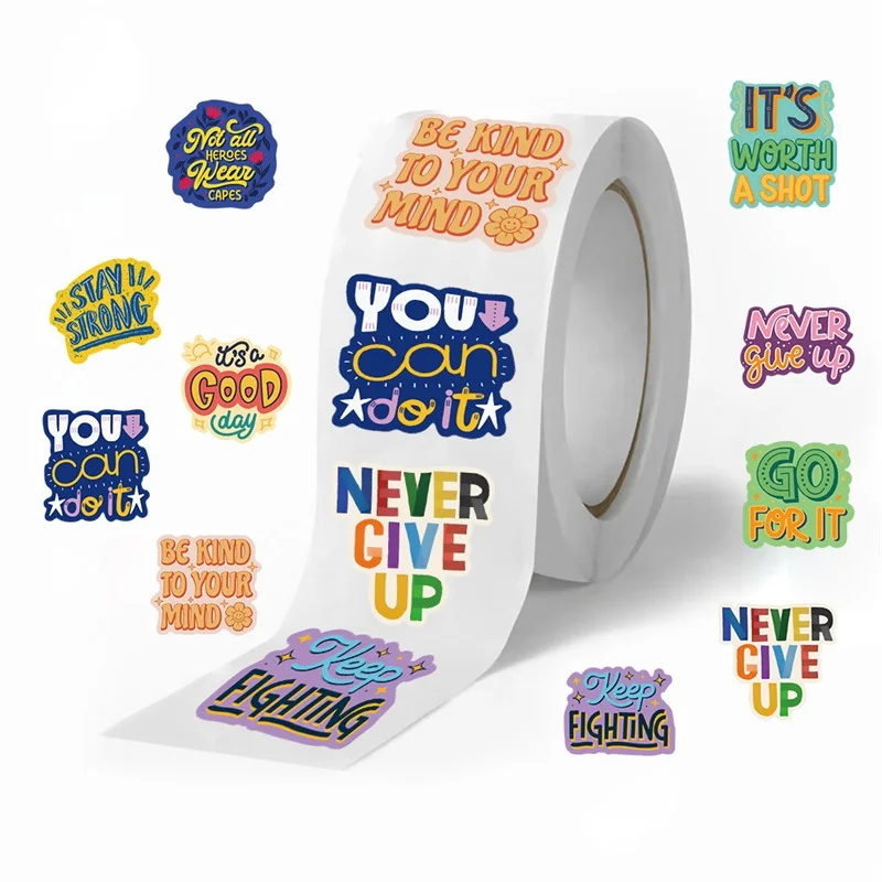 500PCS Colored Slogan Paper Labels Sticker Sealing DIY Decoration Scrapbooking Korean Stationery Hand Accounting Supplies
500PCS Colored Slogan Paper Labels Sticker Sealing DIY Decoration Scrapbooking Korean Stationery Hand Accounting Supplies