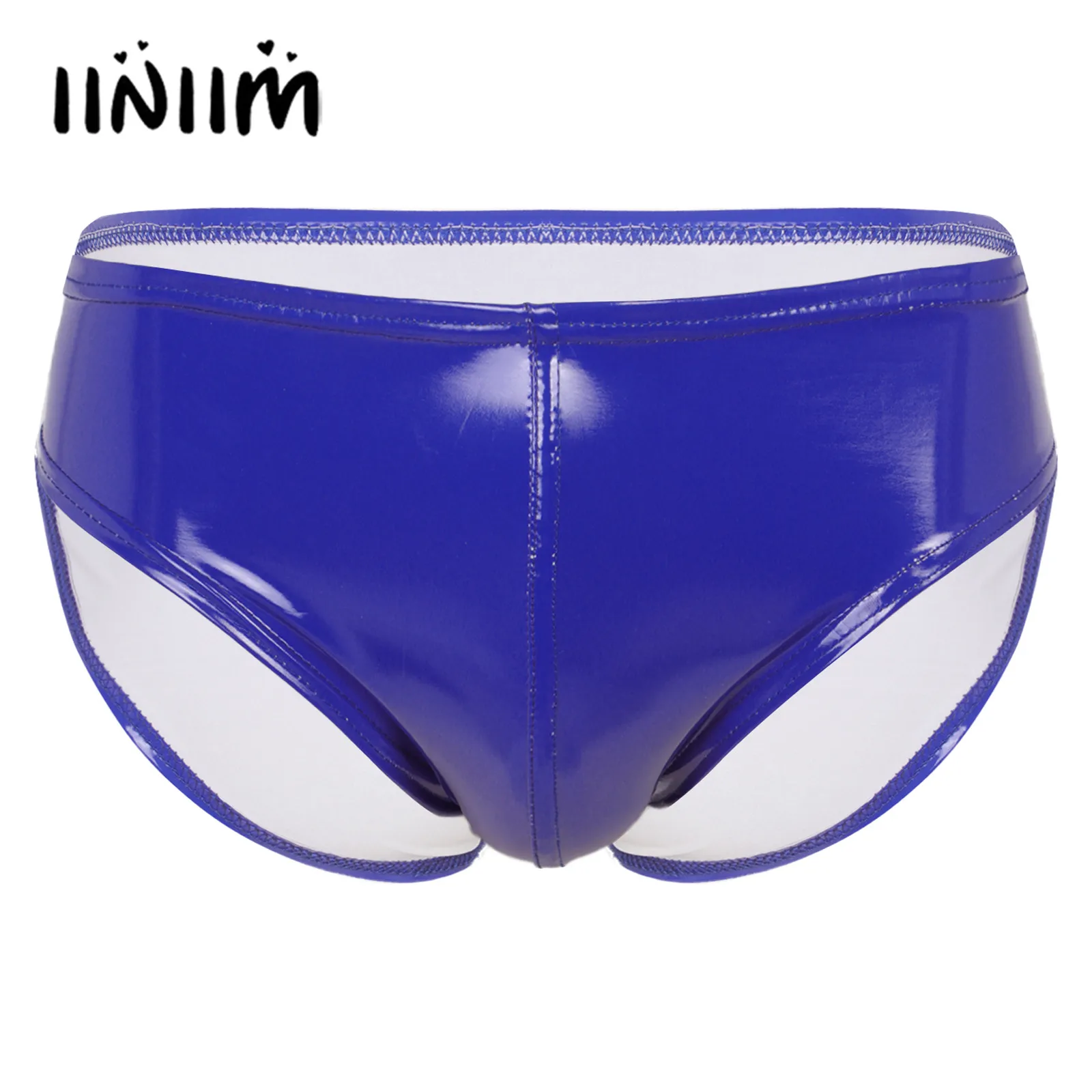 

Mens Sexy Briefs Panties Wet Look Patent Leather Elastic Waistband Underwear Underpants for Pole Dancing Rave Outfit Clubwear