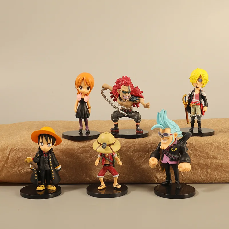 Новинка, 6 шт./комплект, Аниме One Piece, фигурки, экшн-модель из ПВХ, женские игрушки, милый Луффи, нами, Зоро, коллекционные подарки 
Новинка, 6 шт./комплект, Аниме One Piece, фигурки, экшн-модель из ПВХ, женские игрушки, милый Луффи, нами, Зоро, коллекционные подарки