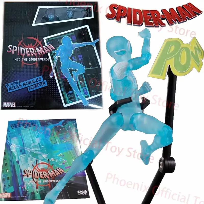 

NEW SHF Spiderman Miles Morales Figure Toy Spider-Man: Across The Spider-Verse Transparent Limited Edition Action Figures Gift
