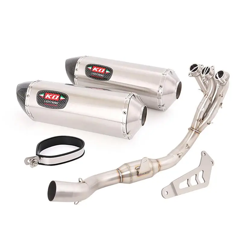 For YAMAHA MT09 FZ09 20-23 Motorcycle Exhaust System Header Pipe Muffler Connect Tube Stainless Steel Slip On With DB Killer
For YAMAHA MT09 FZ09 20-23 Motorcycle Exhaust System Header Pipe Muffler Connect Tube Stainless Steel Slip On With DB Killer