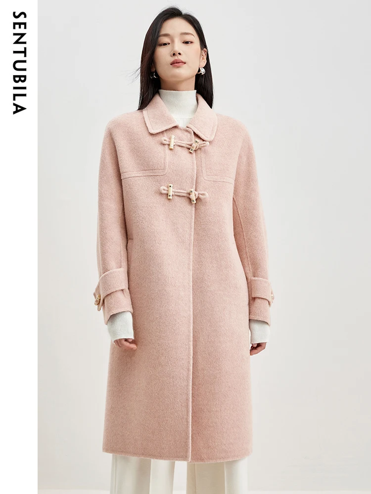 Sentubila 100% Wool Woolen Coats Women 2023 Autumn Winter Long Double Sided Horn Button Lapel Loose Gentle Overcoats W34O50824
Sentubila 100% Wool Woolen Coats Women 2023 Autumn Winter Long Double Sided Horn Button Lapel Loose Gentle Overcoats W34O50824