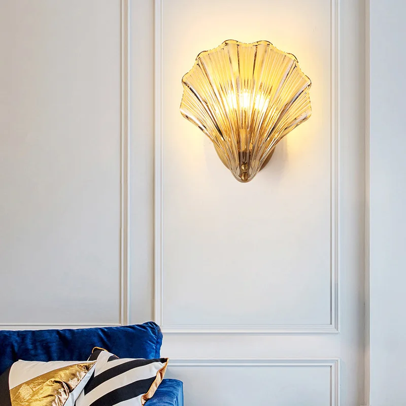 Nordic Creative Shell Wall Lamp Light Luxury Bedroom Bedside Lamp Living Room Background Wall Room Aisle Personalized Lamp
Nordic Creative Shell Wall Lamp Light Luxury Bedroom Bedside Lamp Living Room Background Wall Room Aisle Personalized Lamp