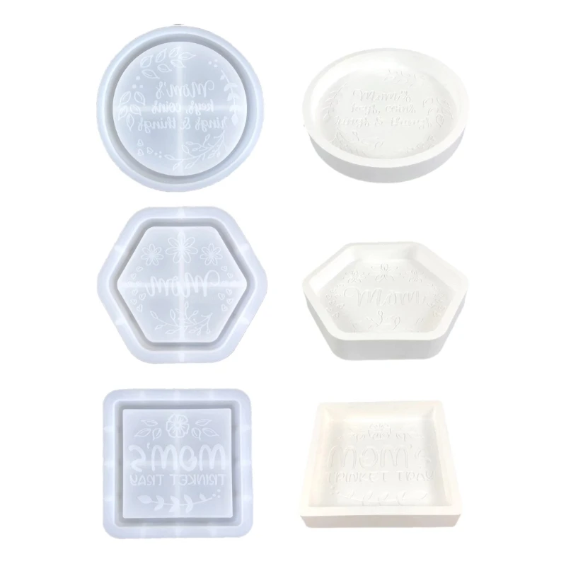 

Round Tray Silicone Molds DIY Concrete Cement Plaster Epoxy Resin Geometric Storage Dish Plate Mould Handicraft