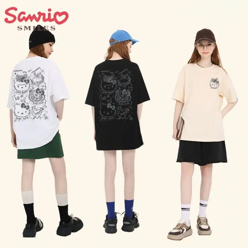 Fashion Retro T-Shirt Hello Kitty Summer New Cotton Half Sleeve Top Sanrio Creative Design Short Sleeve Personalized Comfort
Fashion Retro T-Shirt Hello Kitty Summer New Cotton Half Sleeve Top Sanrio Creative Design Short Sleeve Personalized Comfort