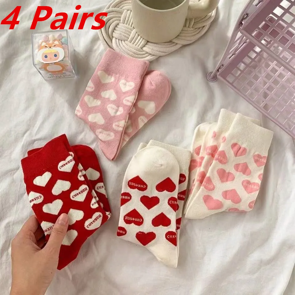 4 Pairs Love Cotton Socks Korean Harajuku Letter Print Kawaii Funny Socks Hip Hop Happy Skateboarding Team Sokken Socks
4 Pairs Love Cotton Socks Korean Harajuku Letter Print Kawaii Funny Socks Hip Hop Happy Skateboarding Team Sokken Socks