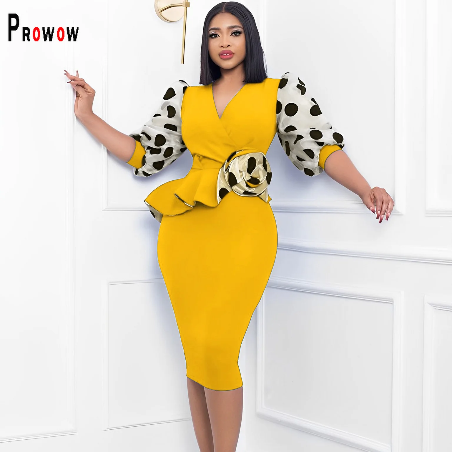 Prowow Dot Mesh Sleeve Women's Dress V-neck Zipper Slim Fit Office Lady Outfits 2024 New Spring Summer Female Clothing Vestidos
Prowow Dot Mesh Sleeve Women's Dress V-neck Zipper Slim Fit Office Lady Outfits 2024 New Spring Summer Female Clothing Vestidos