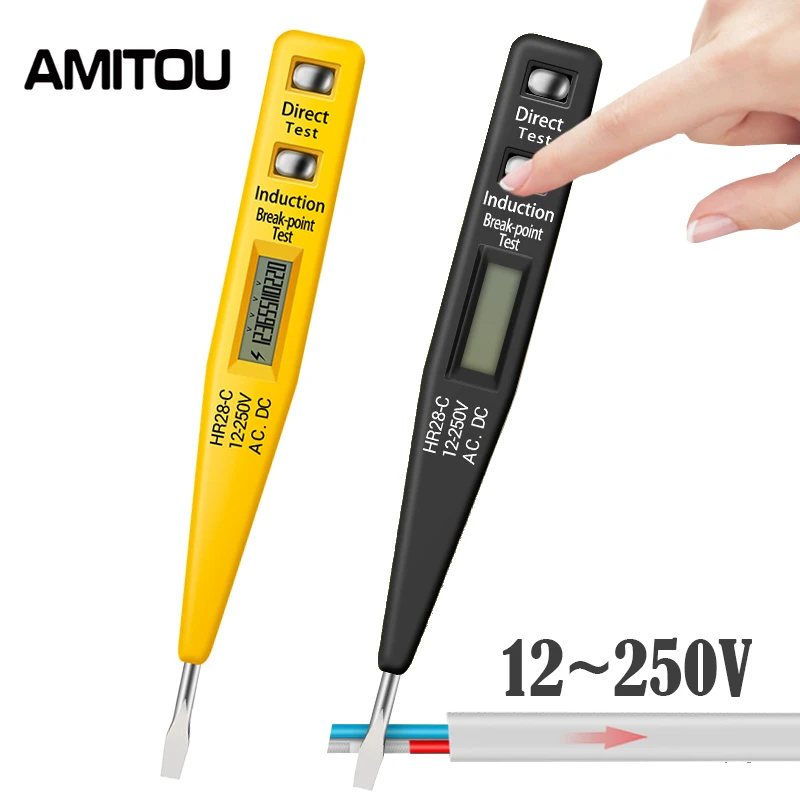 AMITOU Digital Voltage Test Pen Zero live line detection Tester Voltage Meters Professional Multimeter Pen Socket Voltimetro
AMITOU Digital Voltage Test Pen Zero live line detection Tester Voltage Meters Professional Multimeter Pen Socket Voltimetro