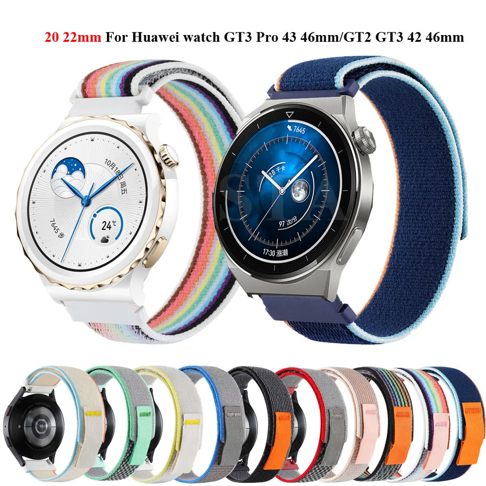 20 22mm Watch Band Strap For Huawei Watch GT 3 GT3 Pro 43 46mm Nylon Sport Smartwatch Bracelet For GT 2 pro/GT2 GT3 42 46mm
20 22mm Watch Band Strap For Huawei Watch GT 3 GT3 Pro 43 46mm Nylon Sport Smartwatch Bracelet For GT 2 pro/GT2 GT3 42 46mm