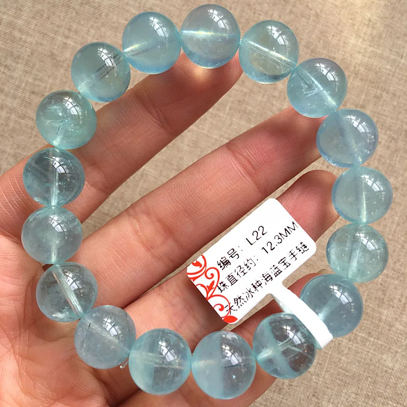 Natural ice aquamarine bracelet jewelry blue quartz sapphire crystal female healing
Natural ice aquamarine bracelet jewelry blue quartz sapphire crystal female healing
