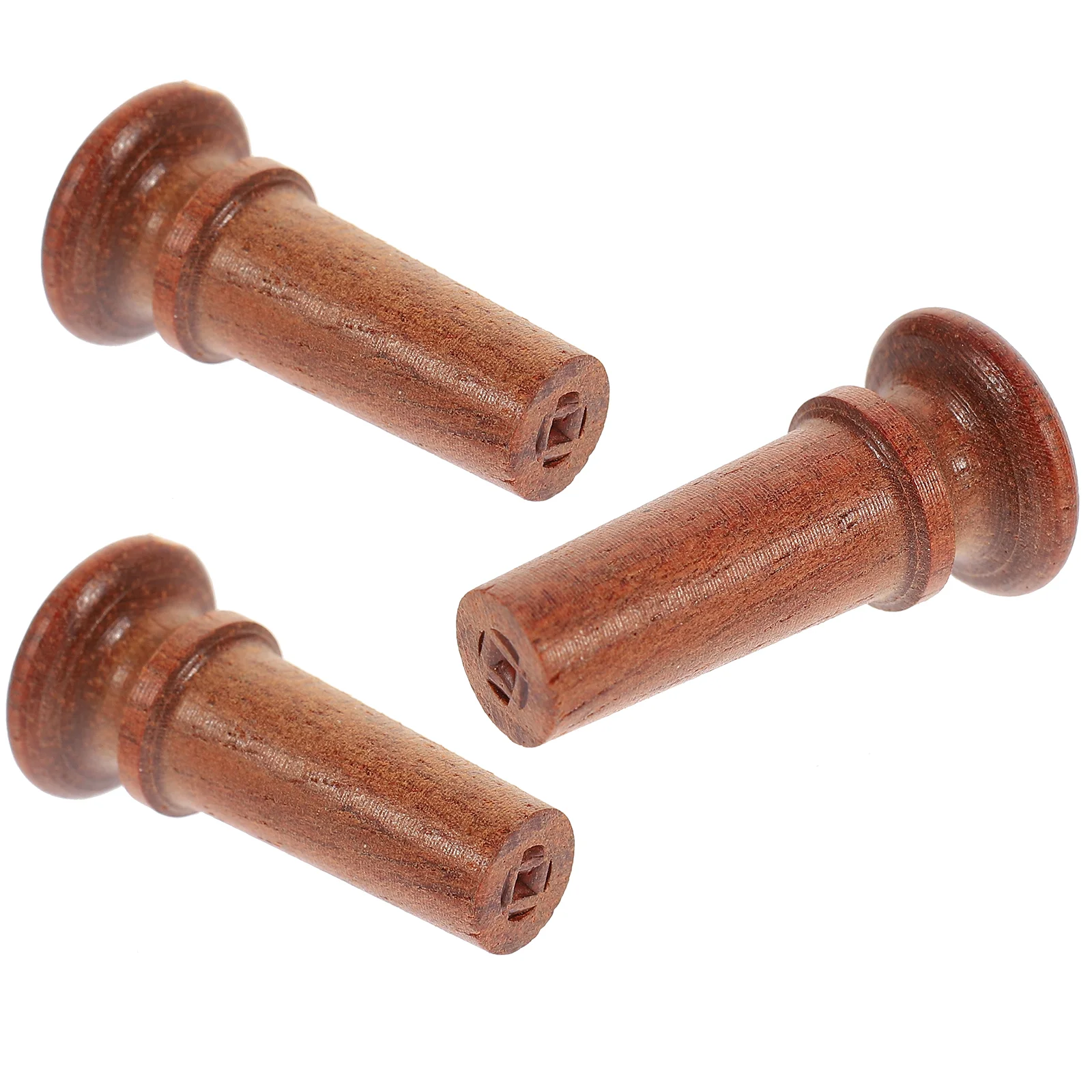 

3 Pcs Violin Tail Button Bridge Pegs Wood Endpin Plugs Chinrest Dedicated Screws