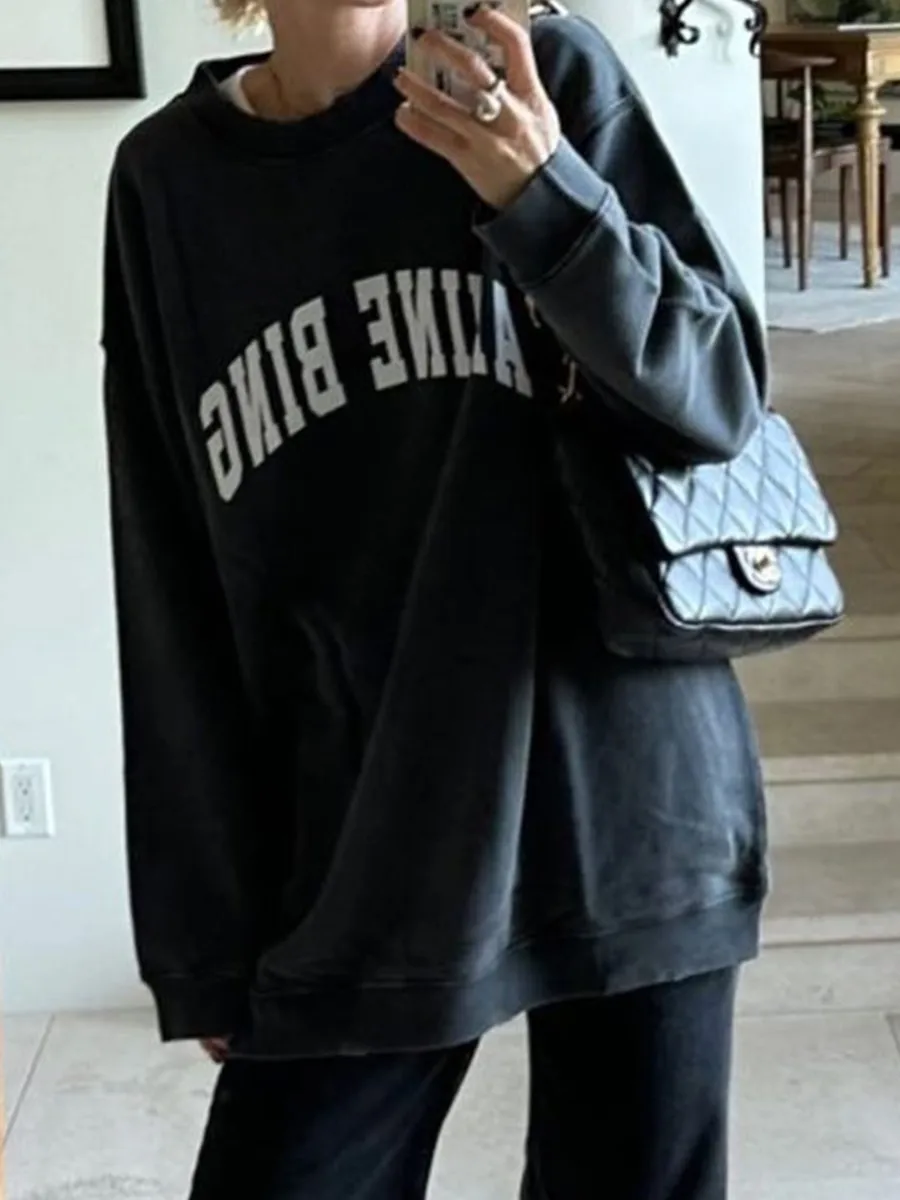 Classic Letter Print Sweatshirt Women O Neck Long Sleeve Washed Distressed Pullover 2024 New Autumn Streetwear Loose Sweatshirts
Classic Letter Print Sweatshirt Women O Neck Long Sleeve Washed Distressed Pullover 2024 New Autumn Streetwear Loose Sweatshirts