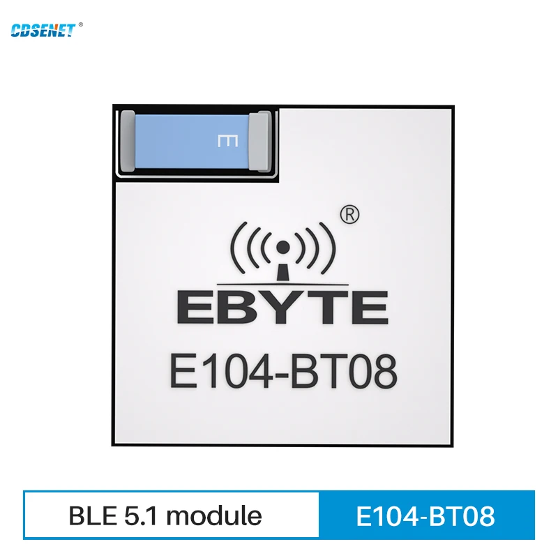 

Bluetooth to Serial Port Module CDSENT E104-BT08 BLE5.1 Low Power 60m Consumption Support Beacon and iBeacon UART Module SMD