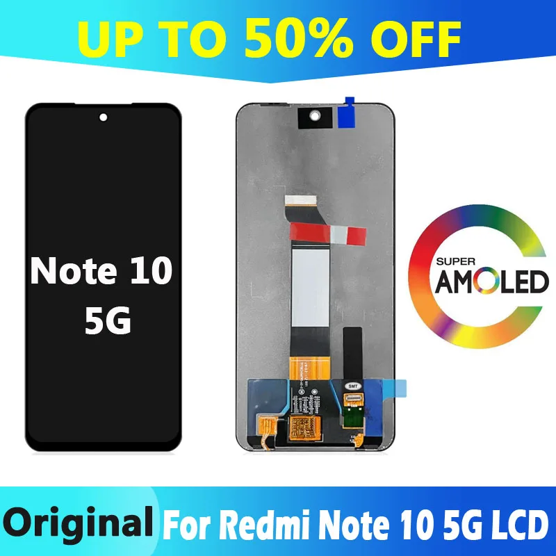 

Original 6.5'' For Xiaomi Redmi Note 10 5G LCD Display Touch Screen Digitizer Assembly M2103K19G For Xiaomi POCO M3 Pro 5G LCD