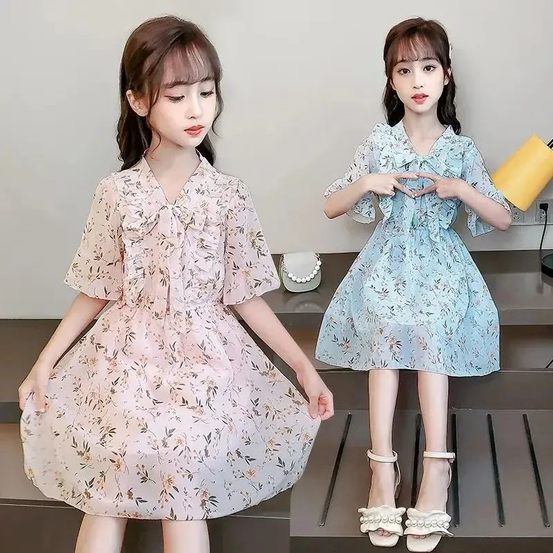 Girls Dresses for Summer Children's Clothing Little Girl Princess Dresses Avant-garde Design Floral Lace Bow Tie Kid Clothes
Girls Dresses for Summer Children's Clothing Little Girl Princess Dresses Avant-garde Design Floral Lace Bow Tie Kid Clothes