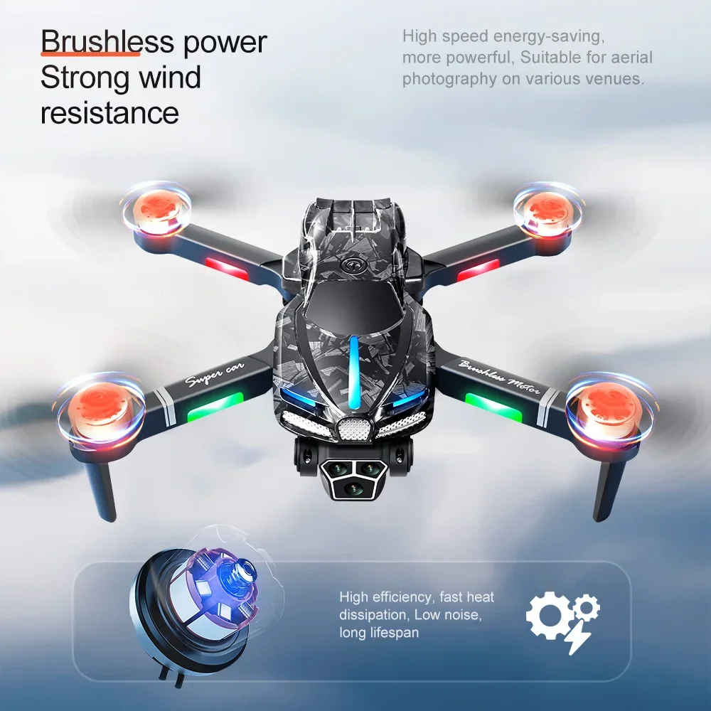 

2024 V186 UAV three-camera aircraft high-definition 8K aerial photography optical flow intelligent obstacle avoidance remote con