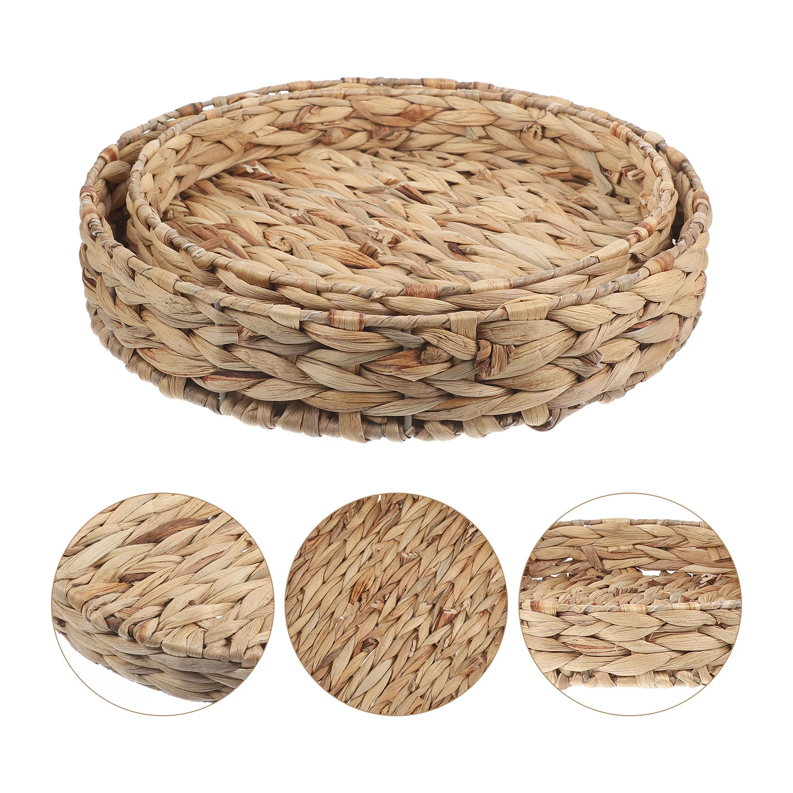 2 Pcs Fruit Plate Storage Basket Natural Hand Woven Shelf Sundries for Organizing Rattan Tray Decor
2 Pcs Fruit Plate Storage Basket Natural Hand Woven Shelf Sundries for Organizing Rattan Tray Decor