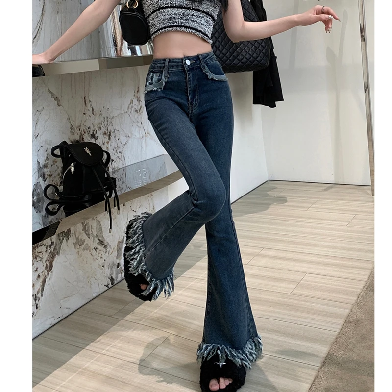 2023 Spring New Women's Jeans Fashion High Waist Slim Fringe Contrast Color Free Shipping
2023 Spring New Women's Jeans Fashion High Waist Slim Fringe Contrast Color Free Shipping