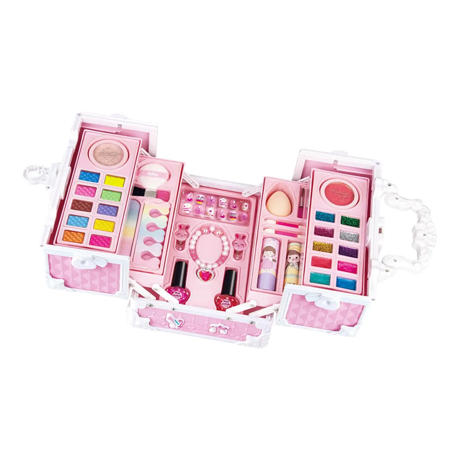 Makeup Toy Kits with Cosmetic Case Portable Playset Kids Washable Makeup Girls Toys for Kids Toddlers Girls Present Gift
Makeup Toy Kits with Cosmetic Case Portable Playset Kids Washable Makeup Girls Toys for Kids Toddlers Girls Present Gift