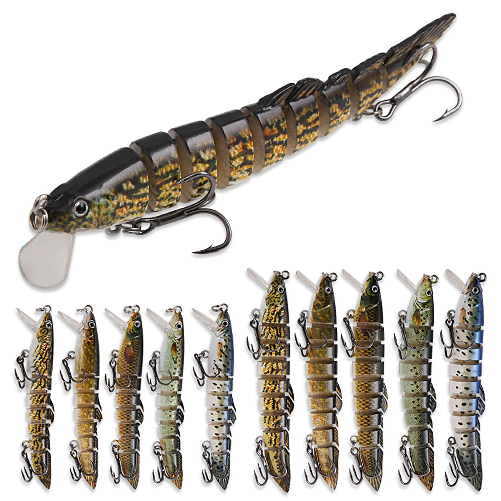 7/9 Segment Hard Artificial Bait 8.5/10cm Sinking Wobblers Fishing Lure Jointed Crankbait Swimbait for Fishing Tackle Loach Lure
7/9 Segment Hard Artificial Bait 8.5/10cm Sinking Wobblers Fishing Lure Jointed Crankbait Swimbait for Fishing Tackle Loach Lure