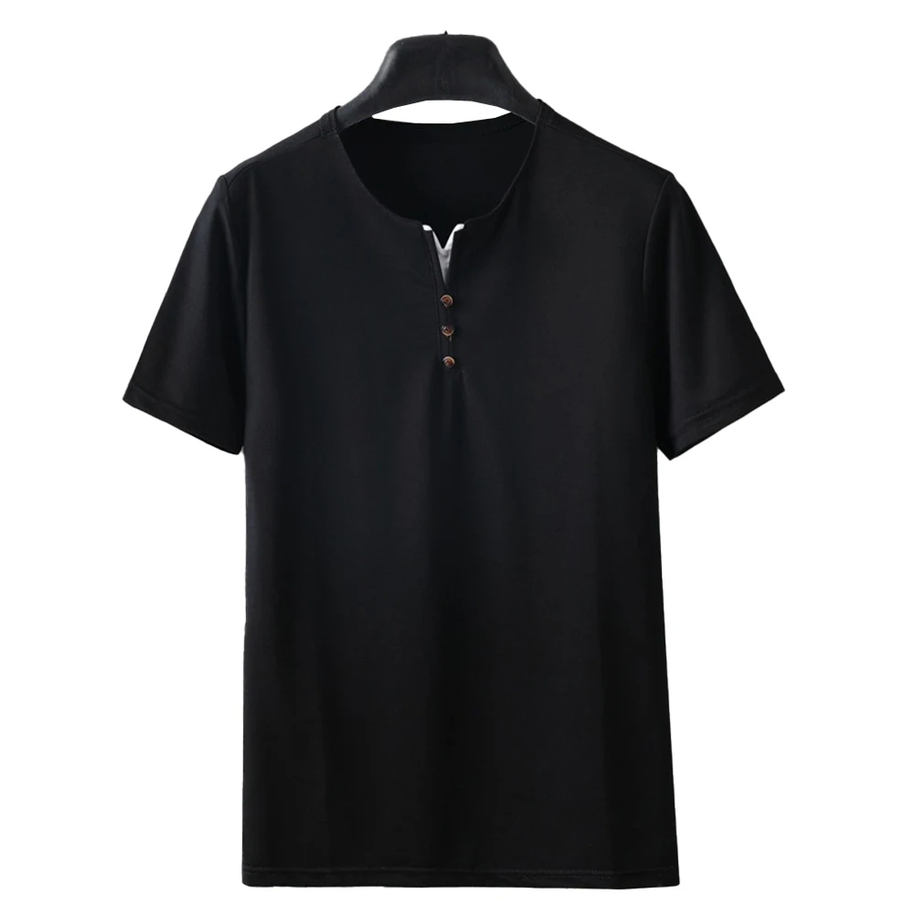 Male Top Men T-shirt Button Casual Durable Leisure Lightweight Pullover Regular Short Sleeve Skin-friendly New Stylish
Male Top Men T-shirt Button Casual Durable Leisure Lightweight Pullover Regular Short Sleeve Skin-friendly New Stylish