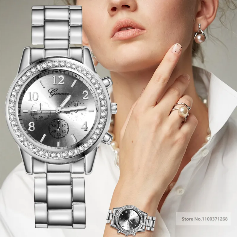 2023 Silver Ladies Watchladies Fashion Luxury Water Diamond Ladies Watch Stainless Steel Band Ladies Watches Sales Gold Clock
2023 Silver Ladies Watchladies Fashion Luxury Water Diamond Ladies Watch Stainless Steel Band Ladies Watches Sales Gold Clock