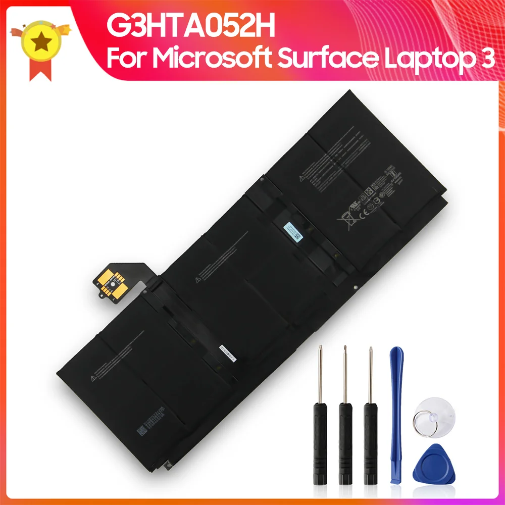 Аккумулятор для ноутбука G3HTA052H для Microsoft Surface Laptop 3 Laptop3 1867 1868, сменный аккумулятор 6041 мАч + Инструменты
Аккумулятор для ноутбука G3HTA052H для Microsoft Surface Laptop 3 Laptop3 1867 1868, сменный аккумулятор 6041 мАч + Инструменты