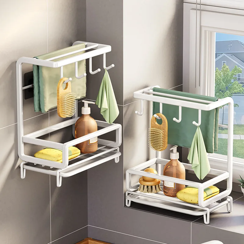 Kitchen Clean Cloth Storage Rack Multifunctional Faucet Storage Rack Household Wall Mounted Dishwash Sponge Towel Storage Holder
Kitchen Clean Cloth Storage Rack Multifunctional Faucet Storage Rack Household Wall Mounted Dishwash Sponge Towel Storage Holder