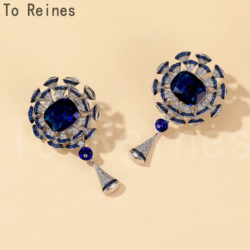 To Reines Beautiful Night Party Eardrop Inlaid Blue Zircon Women's Vintage Classic Dangle Earrings Banquet Jewelry Accessories
To Reines Beautiful Night Party Eardrop Inlaid Blue Zircon Women's Vintage Classic Dangle Earrings Banquet Jewelry Accessories